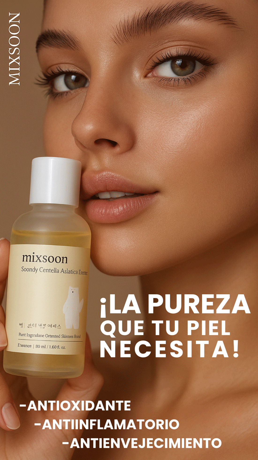 Mixsoon- Esencia de Centella Asiática Pura. ¡Rejuvenece y repara toda imperfección en tu rostro!