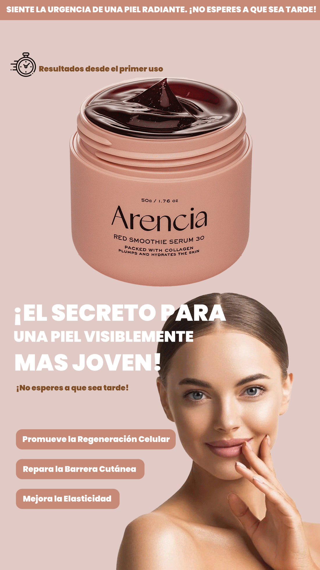 Arencia Serum-Piel Joven y Firme desde el primer Uso Hidra y repara con la mejor Formula!