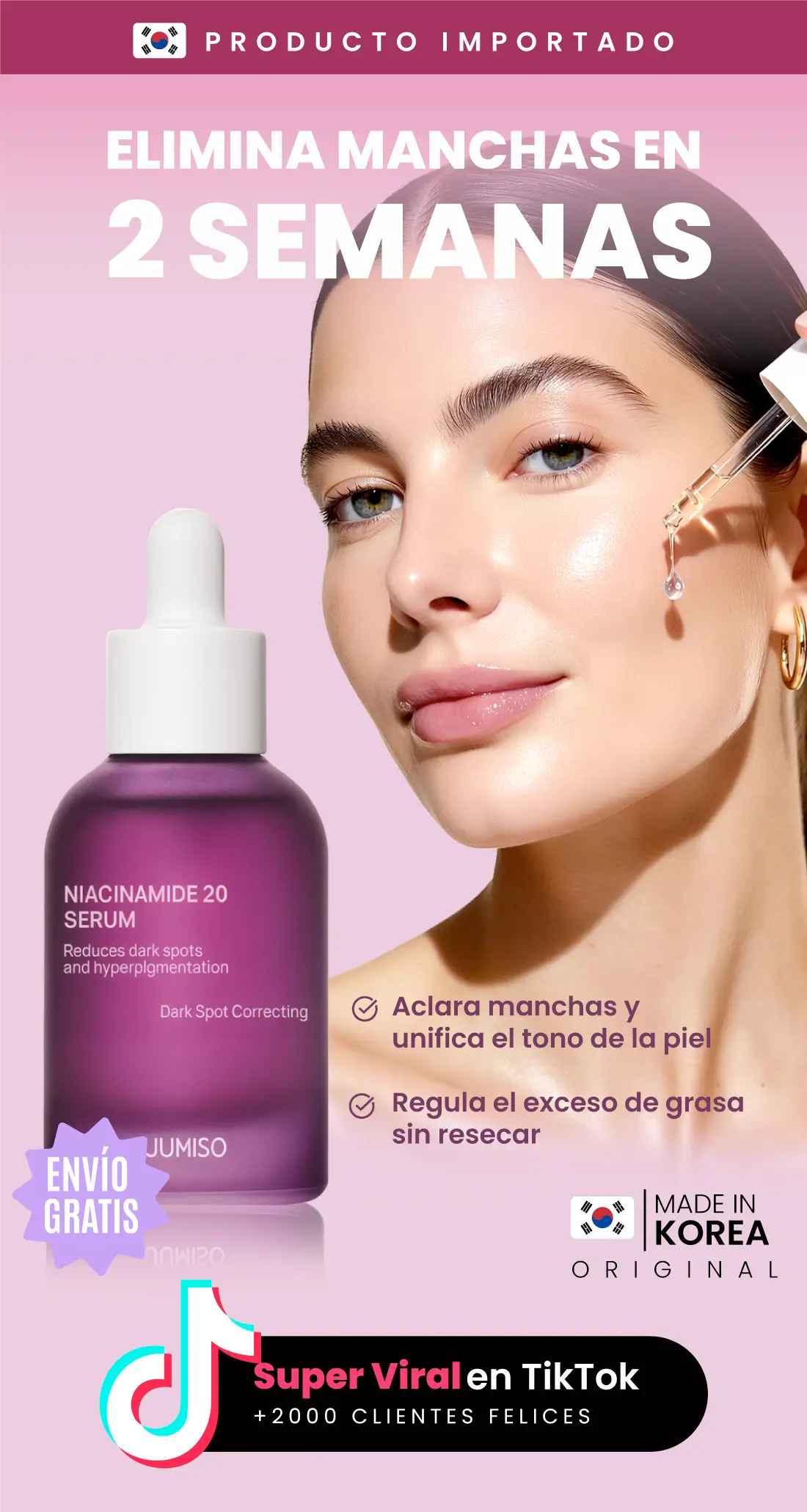 Niacinamide 20 SERUM - Elimina las manchas y peil grasa